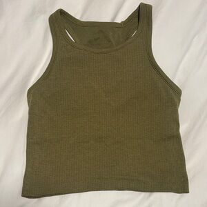 lululemon athletica cropped ribbed racerback tank